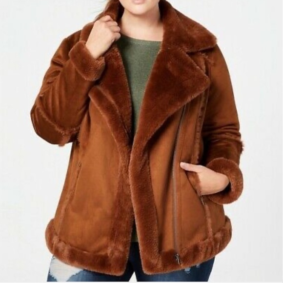 Style & Co. Jackets & Blazers - Style & Co Plus Size Faux Shearling Jacket Created for Macy’s NWT